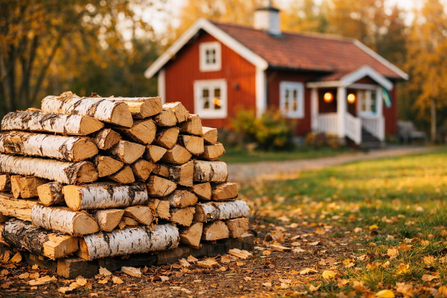 Levererad ved vid svensk stuga