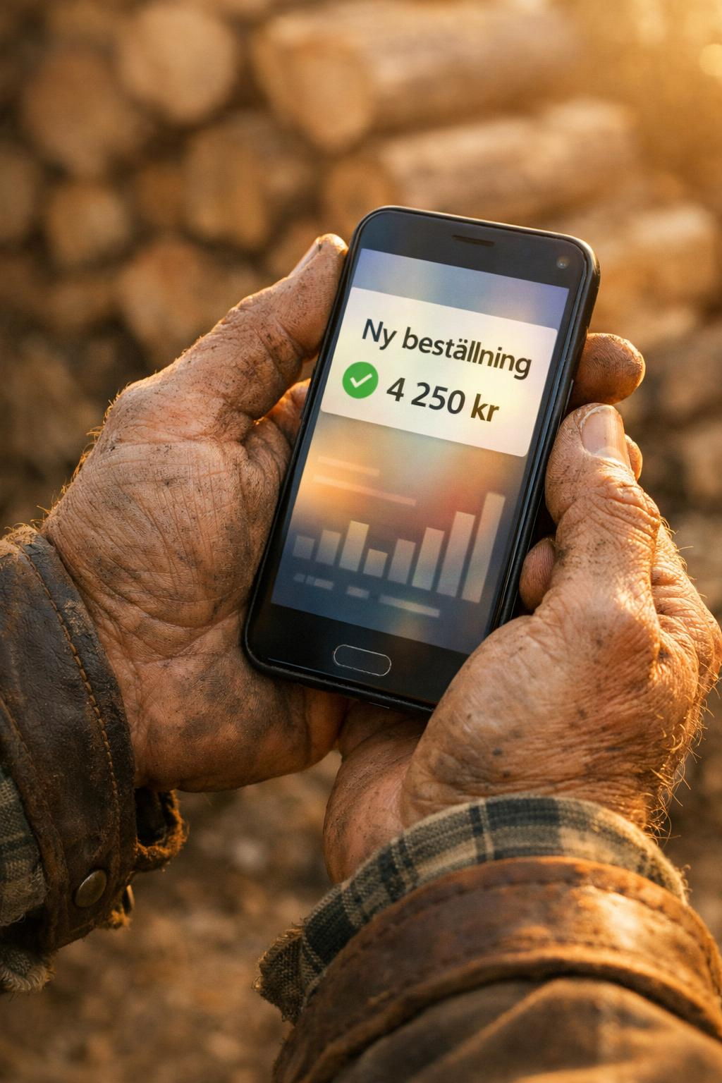 Leverantör får ordernotis på mobilen